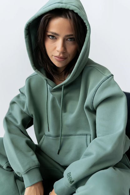 Mozie Contrast Sweatshirt in Teal