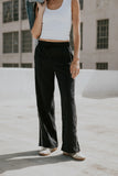 Emily Striped Wide Leg Pants in Navy