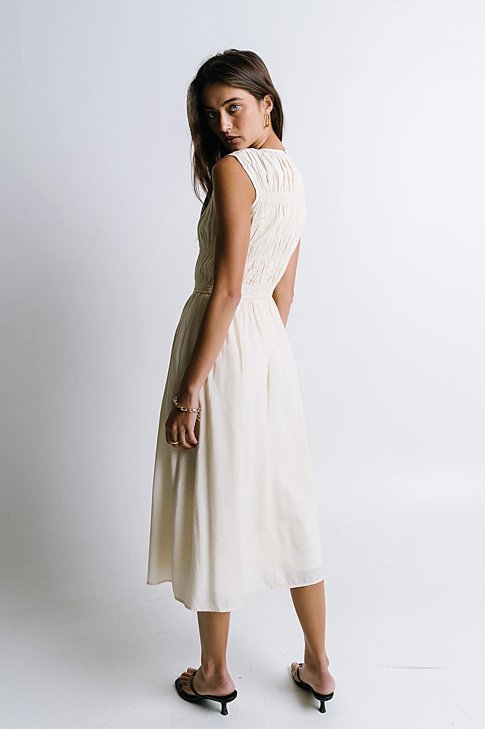 Johna Smocked Midi Dress FINAL SALE