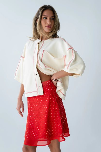 Kennedy Polka Dot Skirt in Red