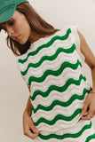 Elenor Knit Top in Green FINAL SALE