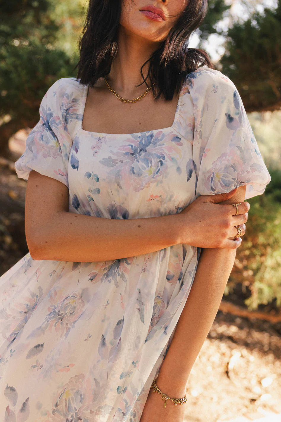 Kendry Floral Maxi Dress in Blue FINAL SALE