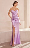 Micah Maxi Dress Strapless Satin Dress with Gathered Detail