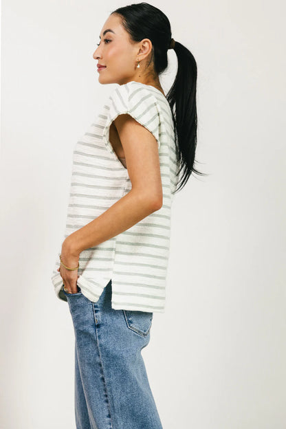 Kaycie Muscle Tee in Grey FINAL SALE