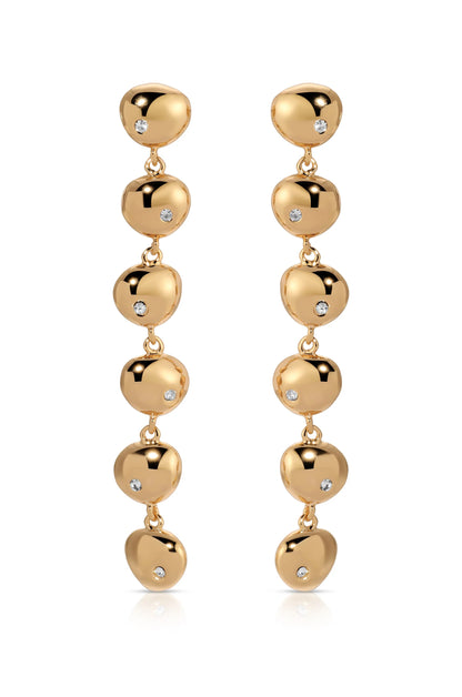 Polished Pebble Linear Dangle Earrings