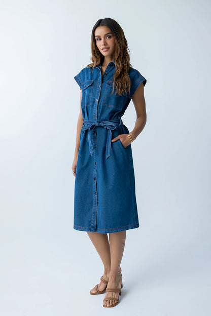 Randall Denim Midi Dress