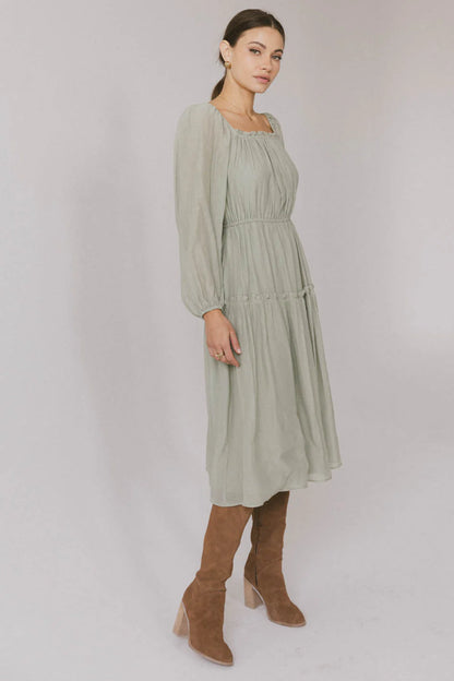Finnian Midi Dress in Sage FINAL SALE