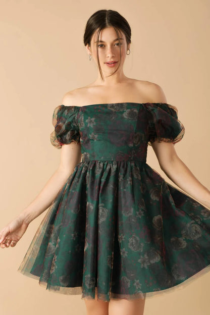 BE GOOD TO ME WOVEN ORGANZA DRESS
