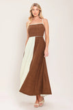 SIENNA FORM COLOR BLOCK MIDI DRESS