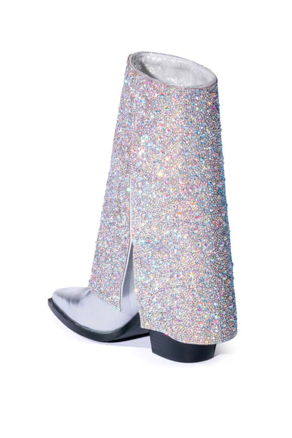 Azalea Wang Annabelle Silver Western Boots