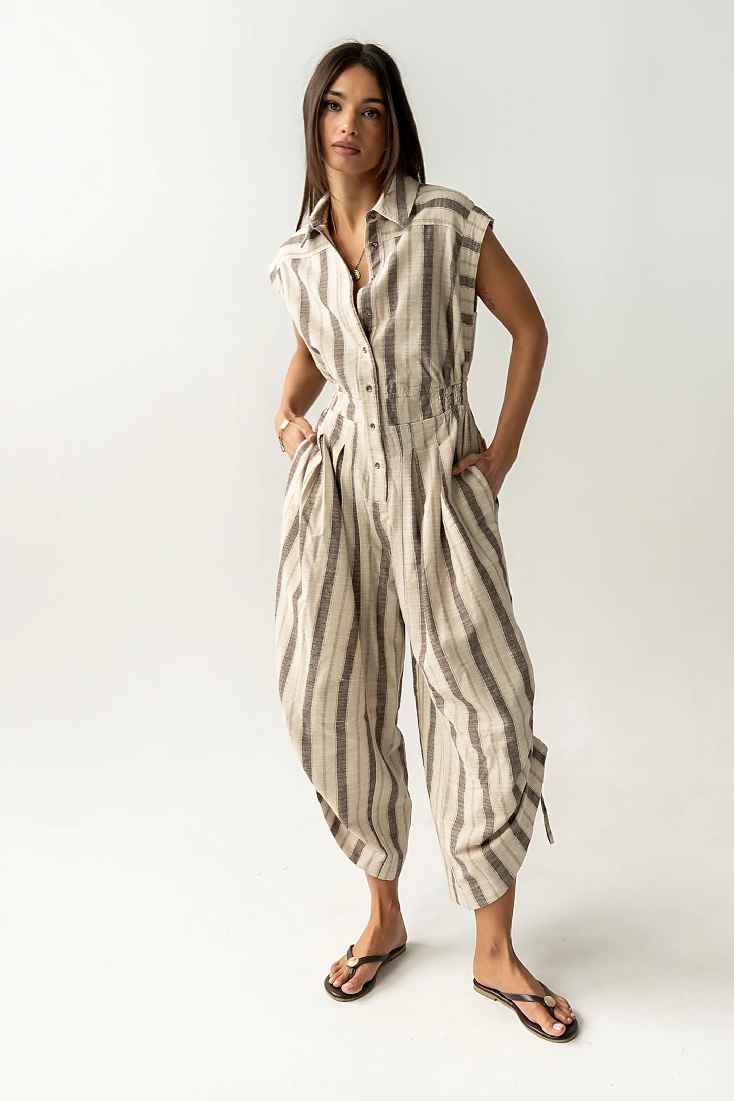 Maggie Striped Parachute Jumpsuit