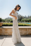 Simon Tiered Maxi Skirt in Blue