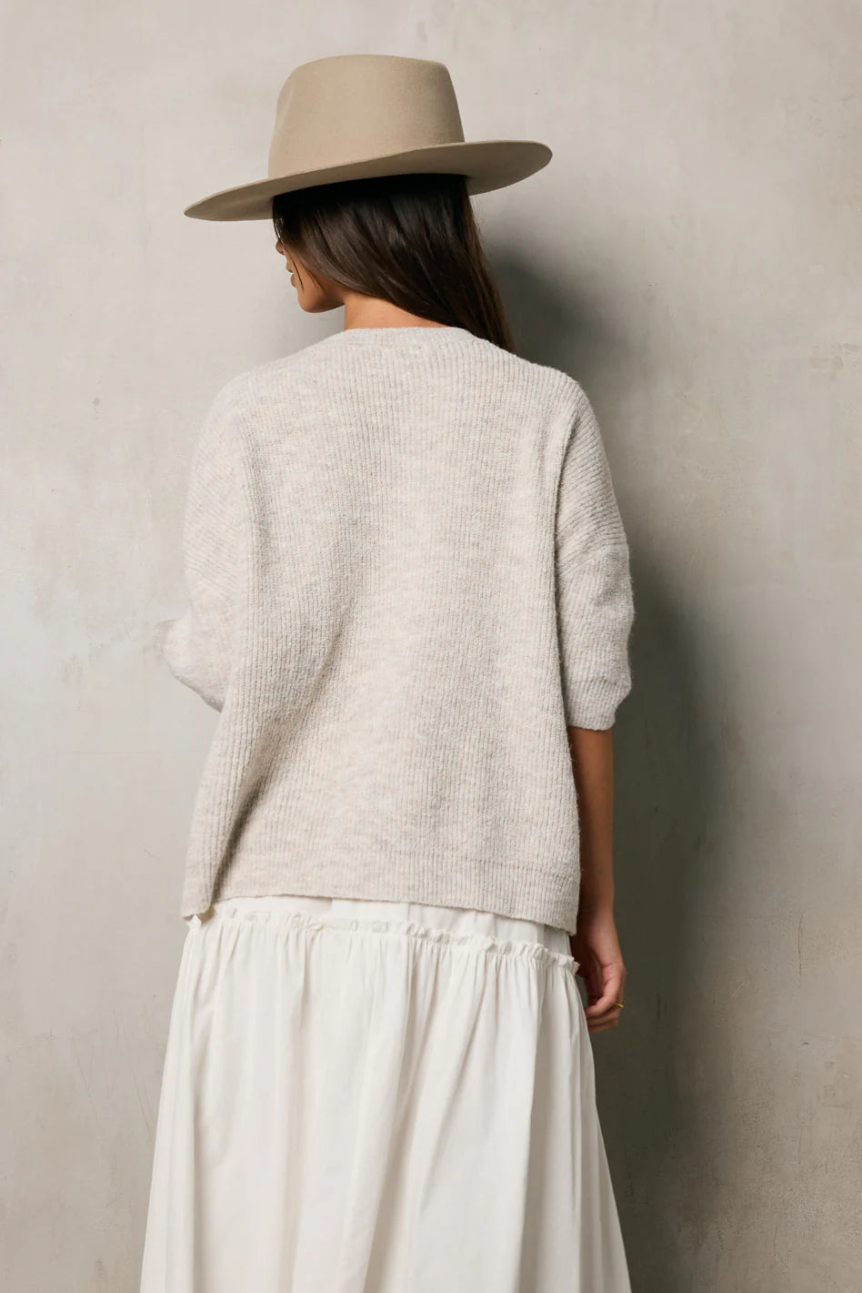 Leah Knit Cardigan in Oatmeal