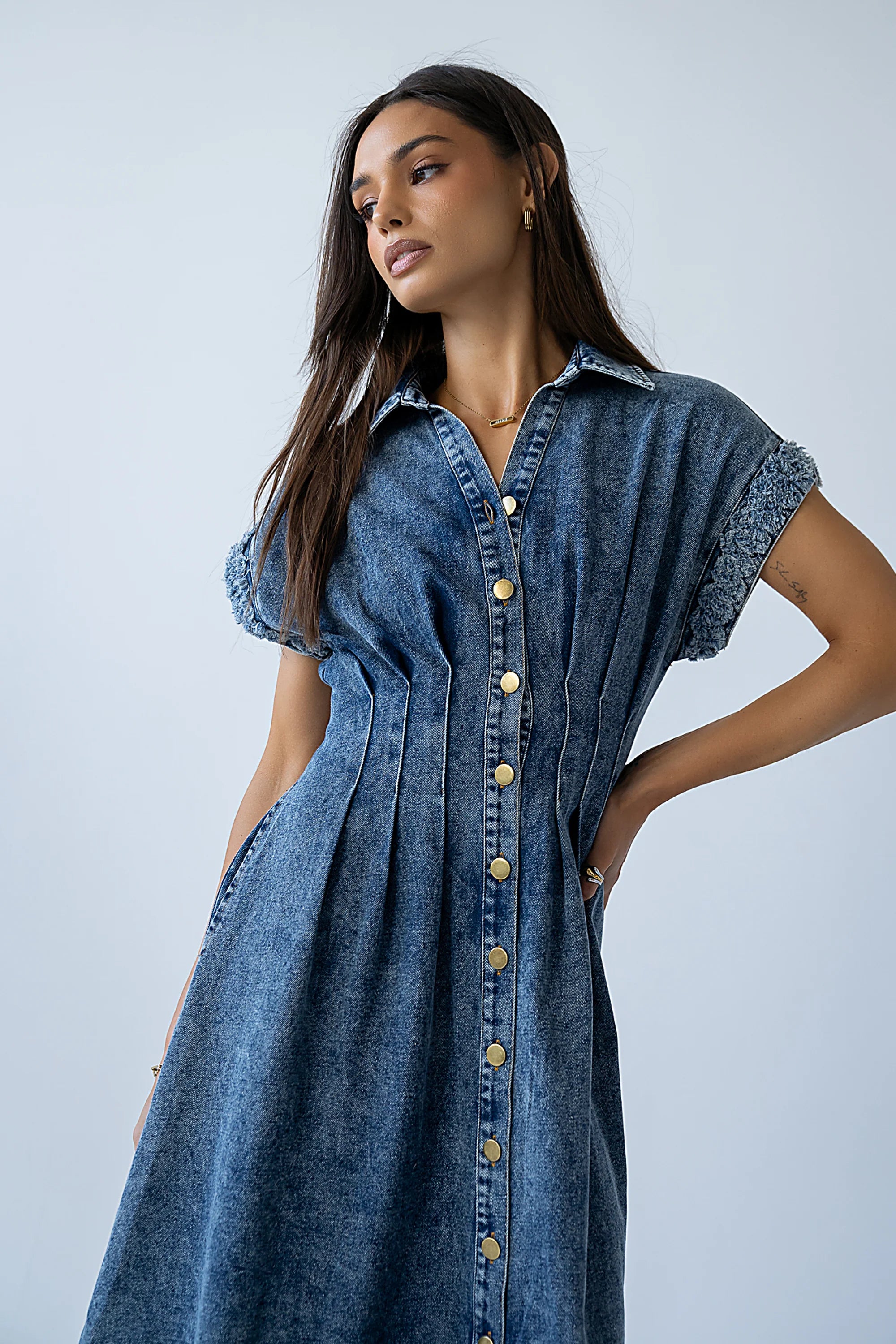 Annie Denim Midi Dress