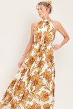 HONEY LUXE HALTER MAXI DRESS