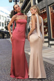 Brynn Maxi Dress Strapless Fitted Satin Dress With Scarf