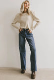 Kelcey Waffle Knit Top in Cream FINAL SALE
