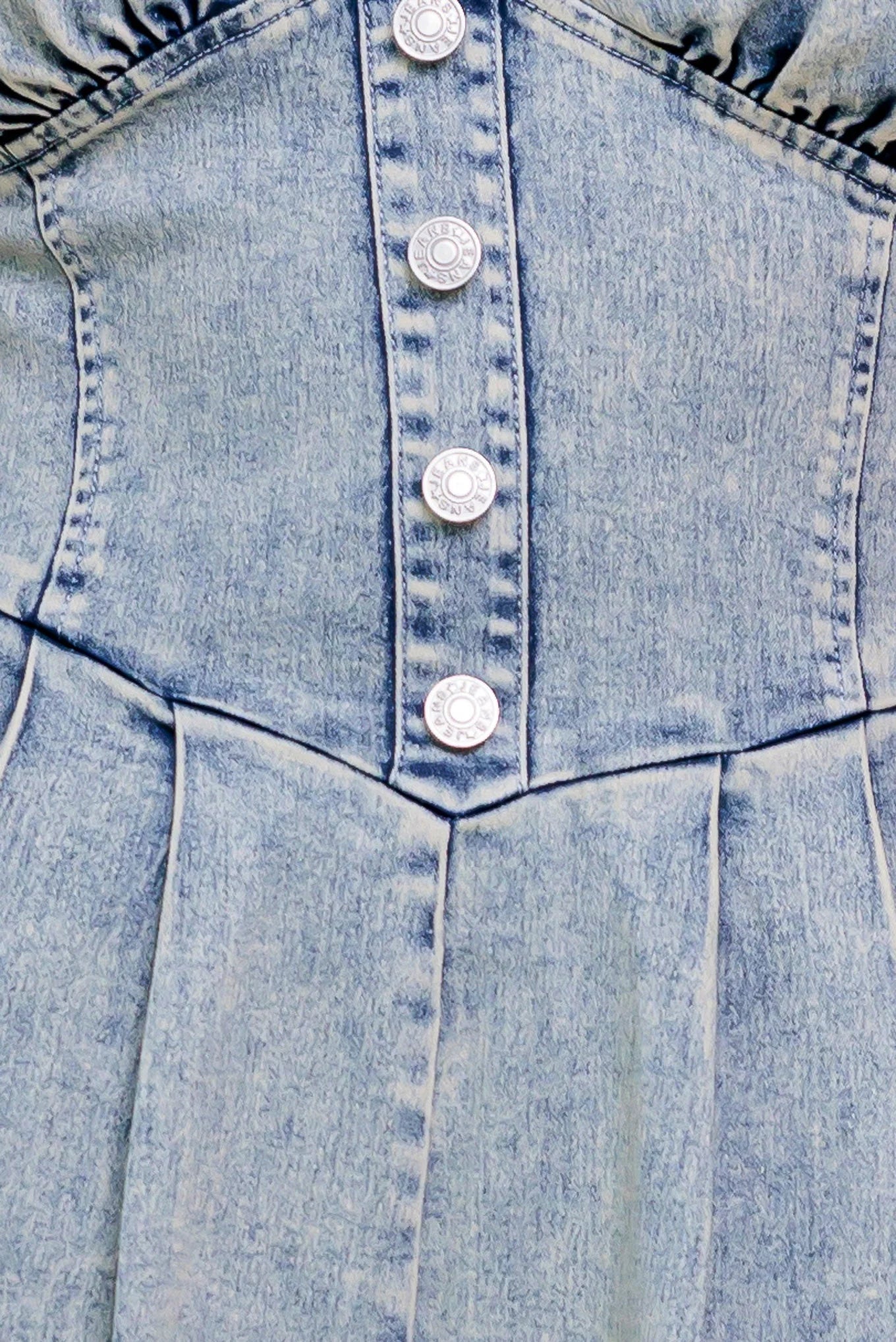 CORI ACID WASH DENIM ROMPER