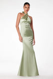 Piper Maxi Dress Fitted Satin Halter Dress
