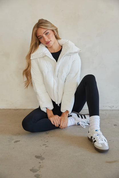 Violet Cloud Puffer Jacket