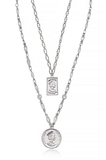 Medallions of Mine Layered Coin Necklace Set