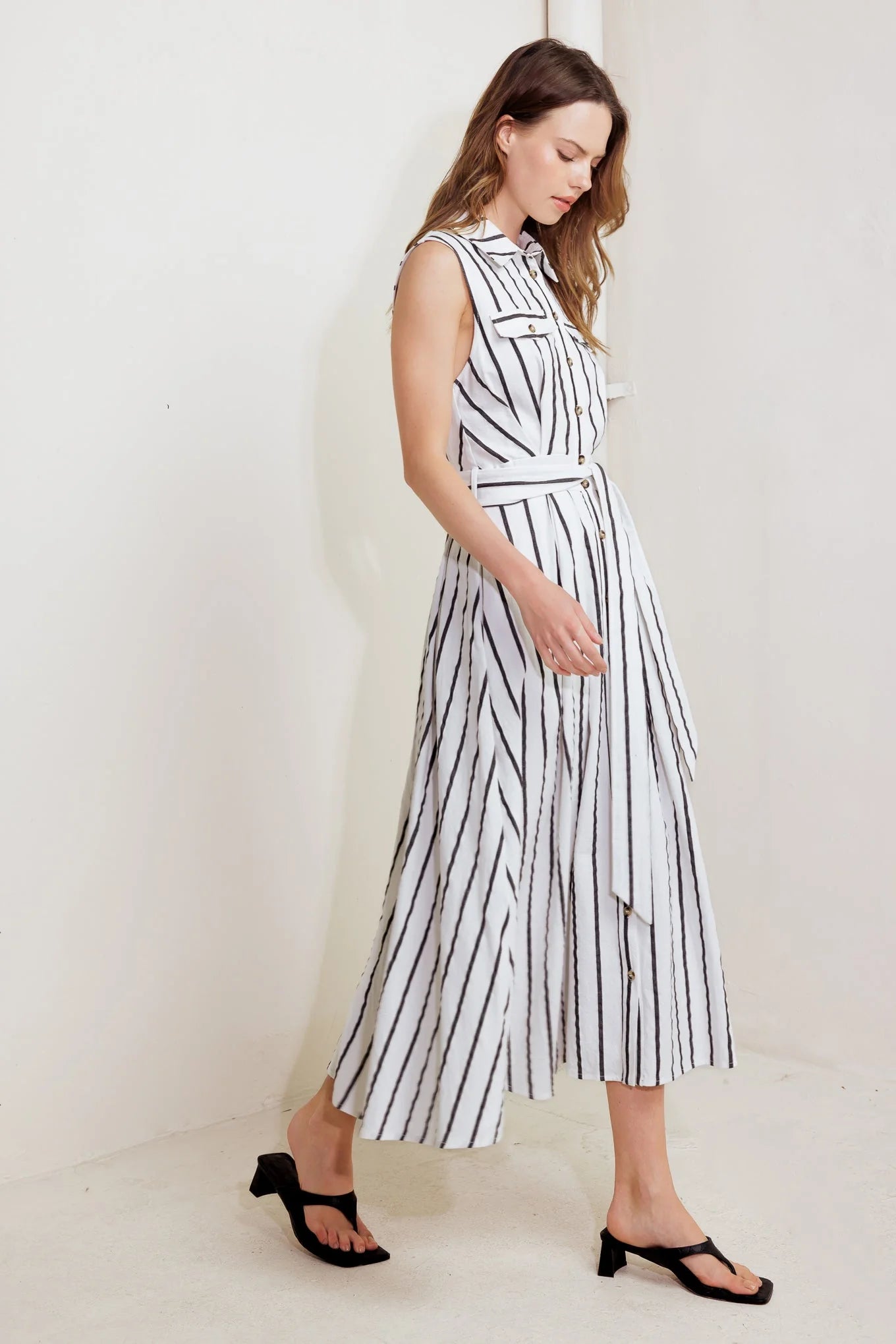 LEXINGTON STRIPE MIDI DRESS FINAL SALE