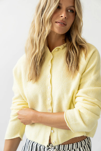 Maci Cardigan in Yellow FINAL SALE