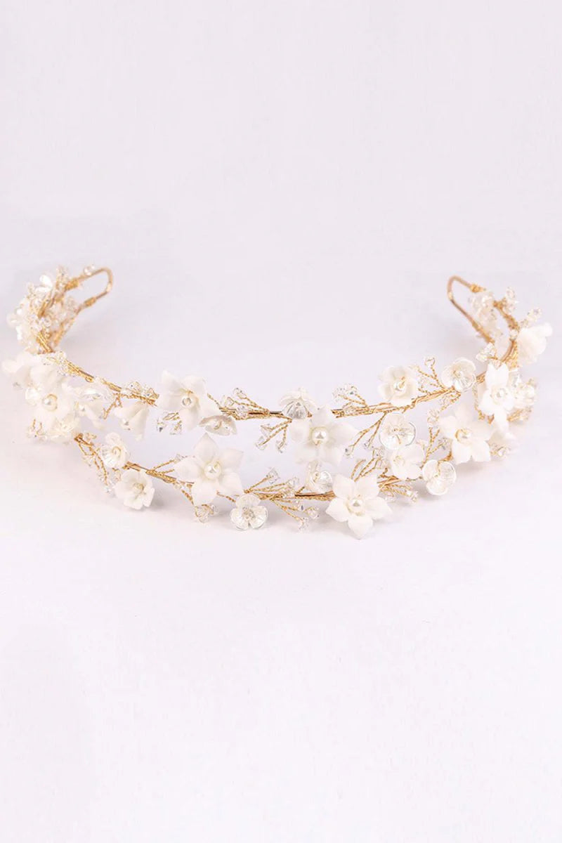 White Flowers Bridal Headpieces