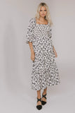 Kiran Floral Midi Dress in Cream FINAL SALE