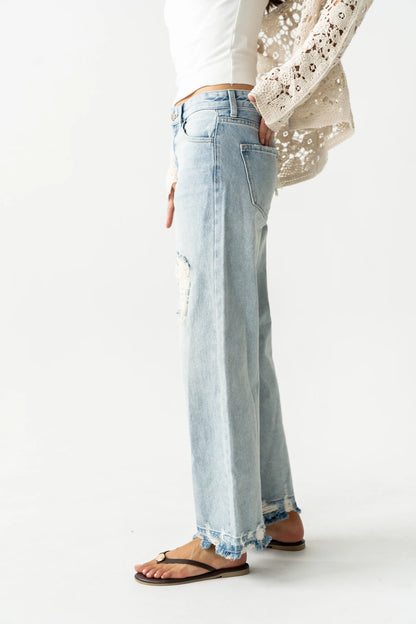 Marvin Crochet Wide Leg Jeans