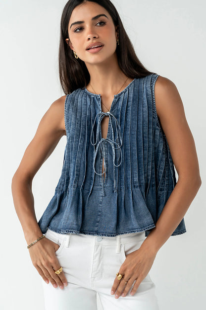Caiden Pleated Top