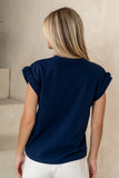 Tessa Knit Top in Navy FINAL SALE