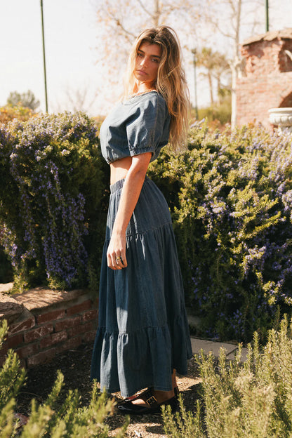Kiera Denim Maxi Skirt FINAL SALE