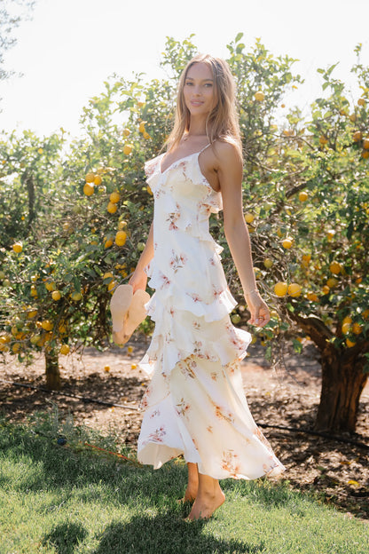 Kyler Ruffle Floral Maxi Dress