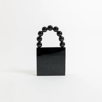 Twinkling Noir Mosaic Clutch