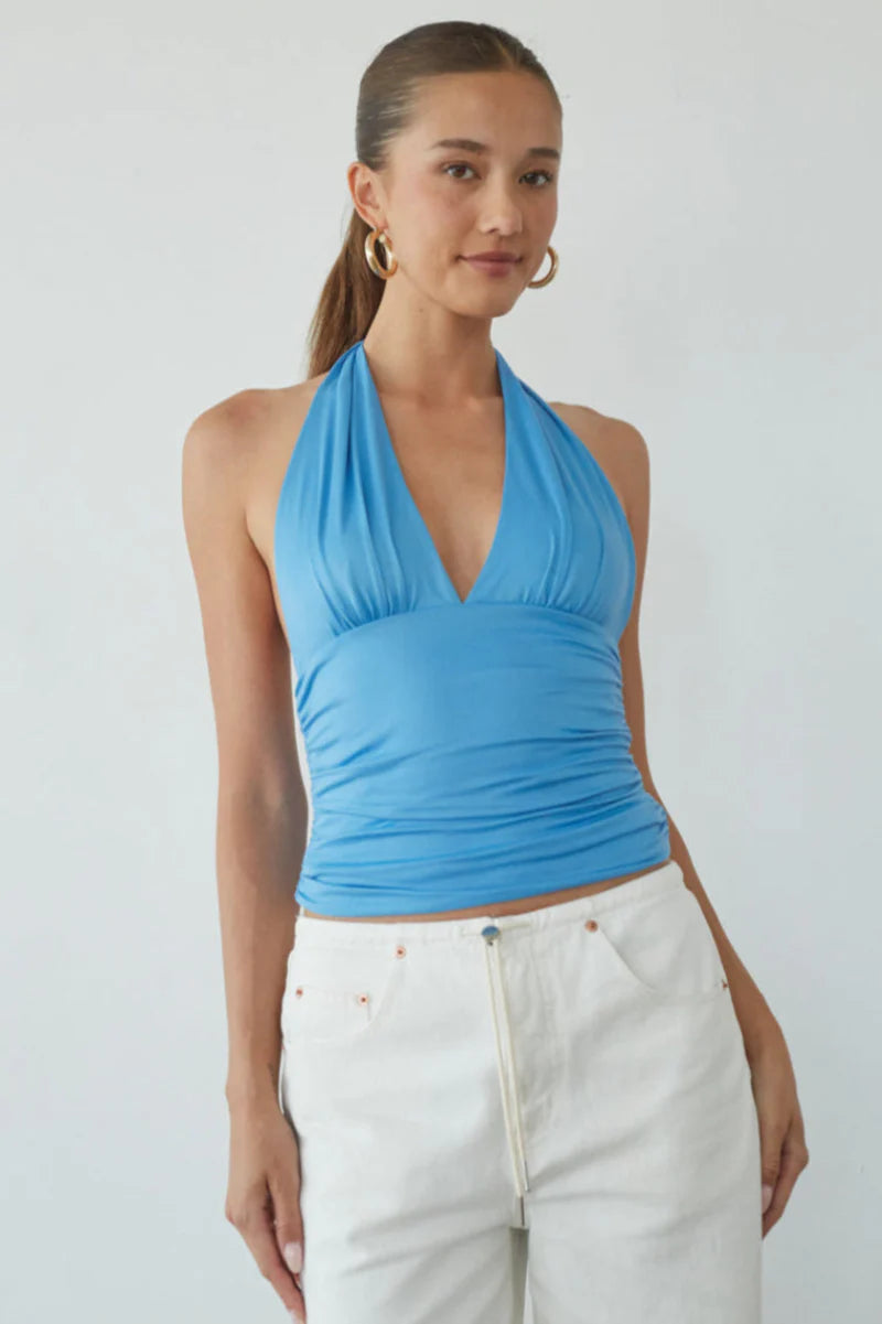 Deepika Ruched Halter Top