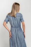 Tatum Denim Wrap Midi Dress