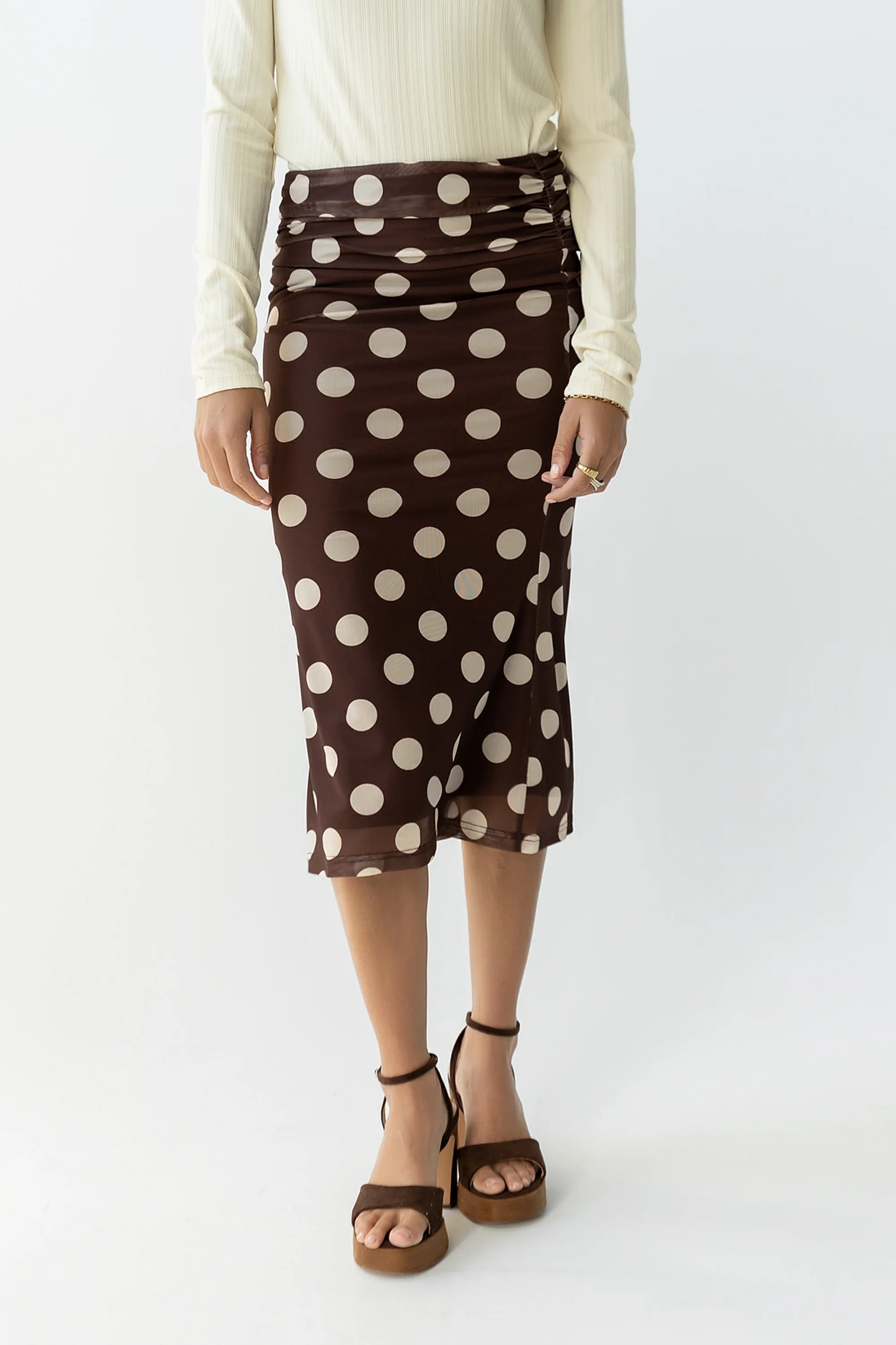 Elsie Polka Dot Maxi Skirt