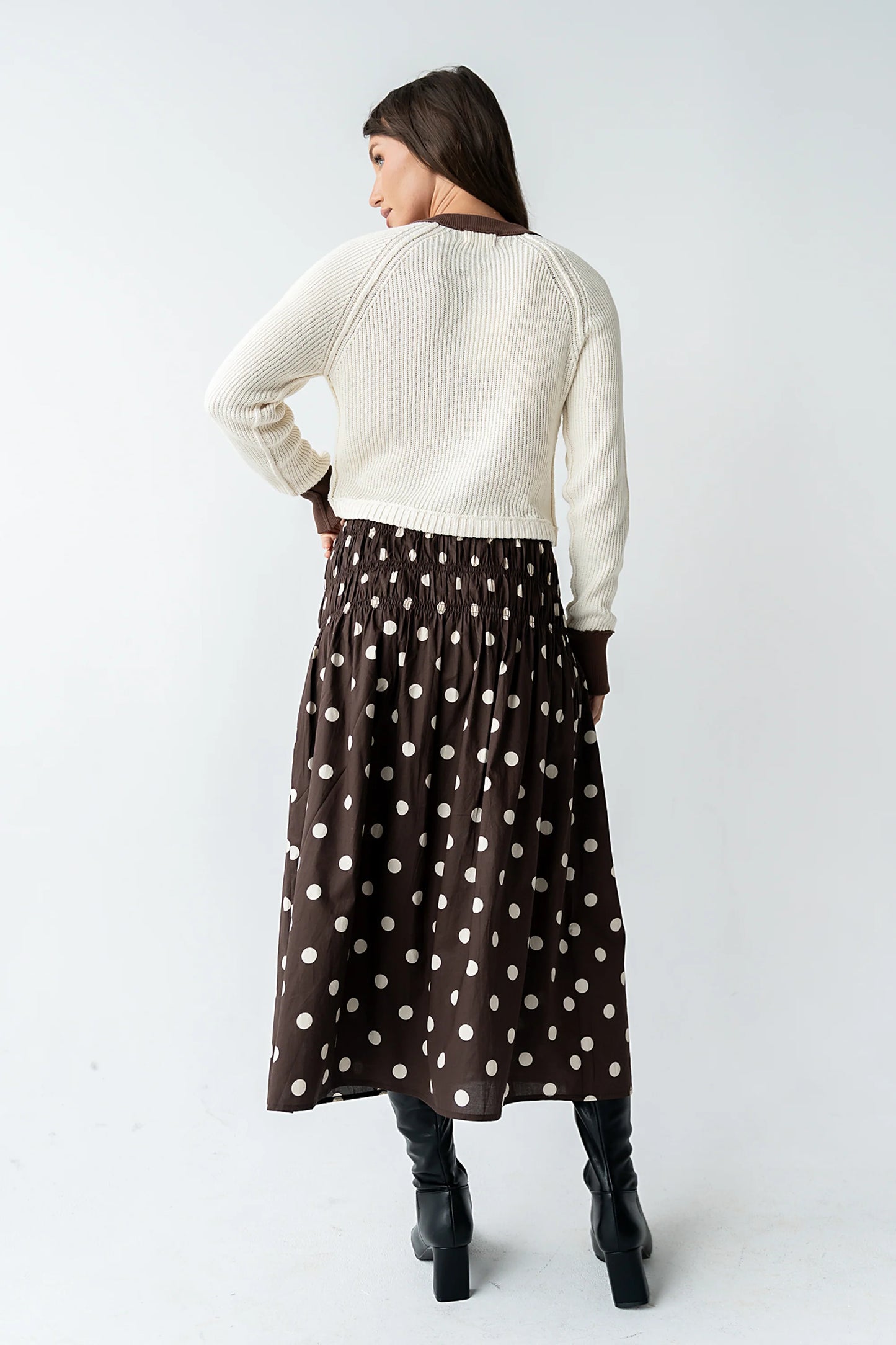 Ricky Polka Dot Midi Skirt