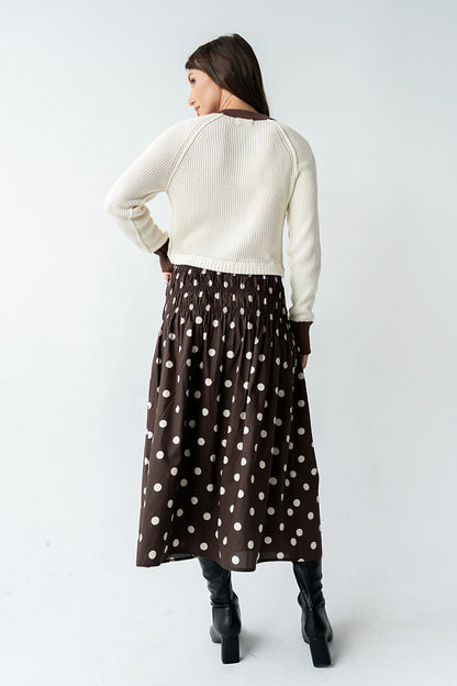 Ricky Polka Dot Midi Skirt