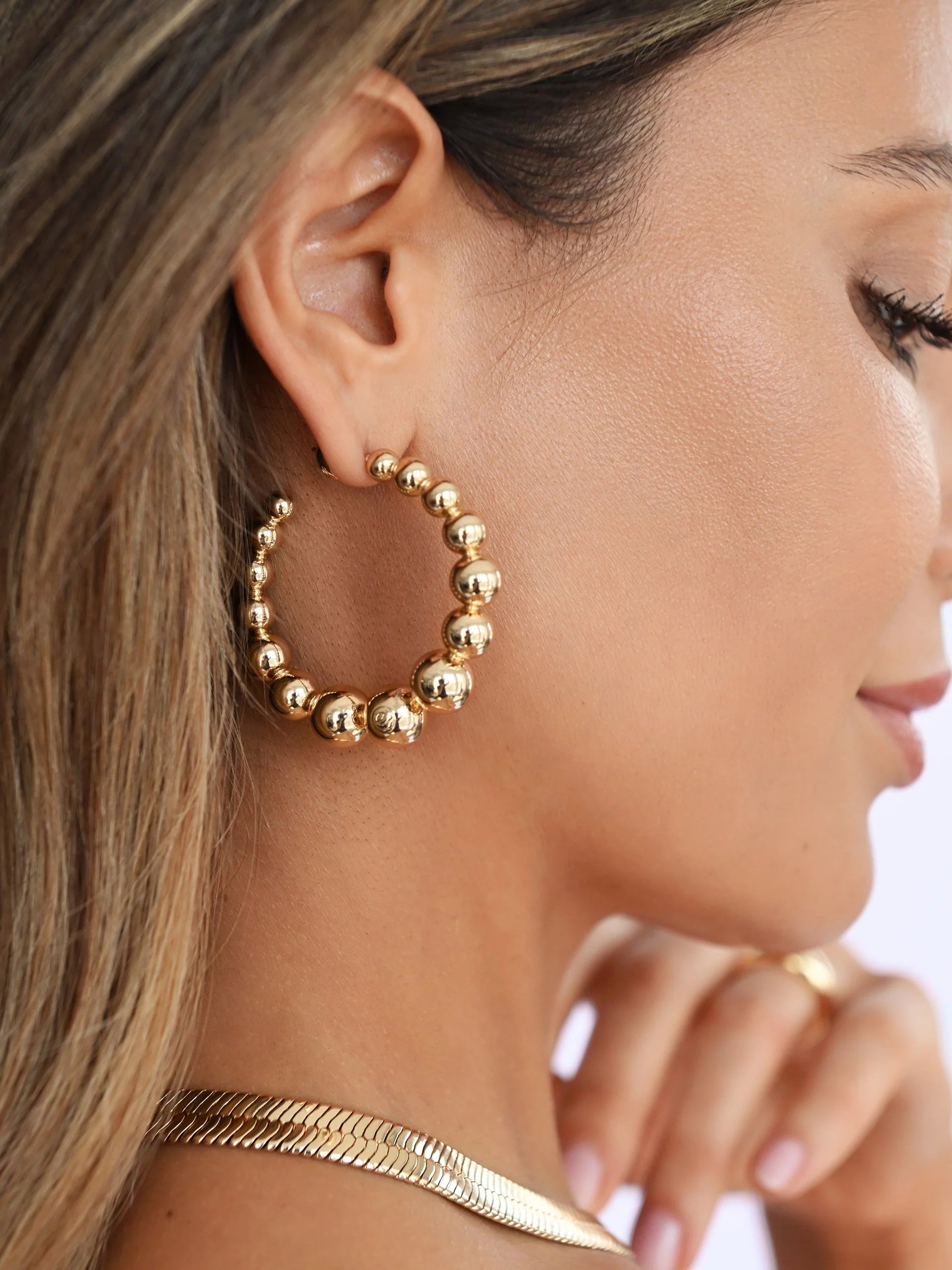 Bubble Ball Hoop Earrings