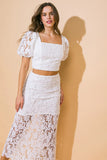 LACE REVERIE TOP SKIRT SET