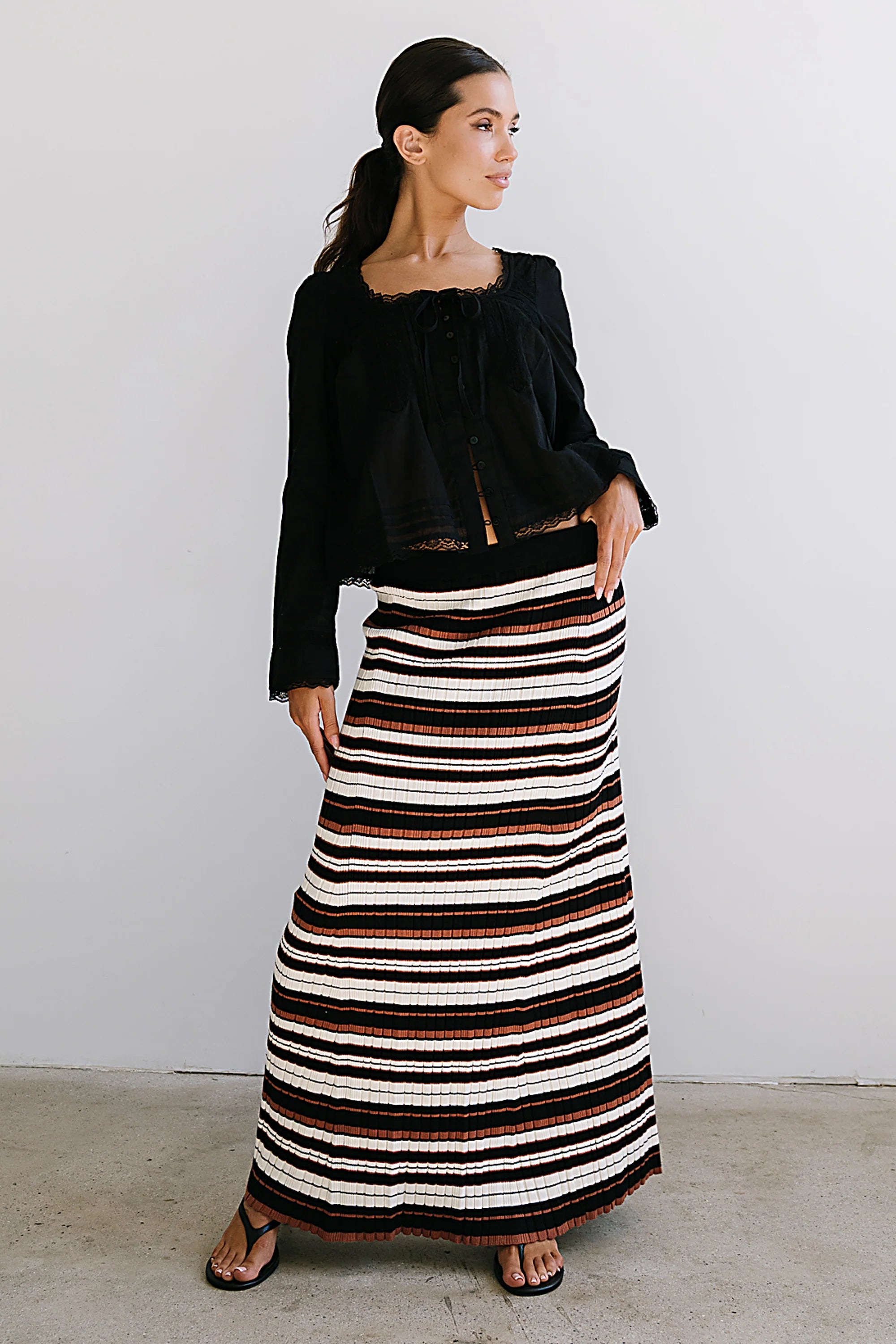 Anne Striped Maxi Skirt test product