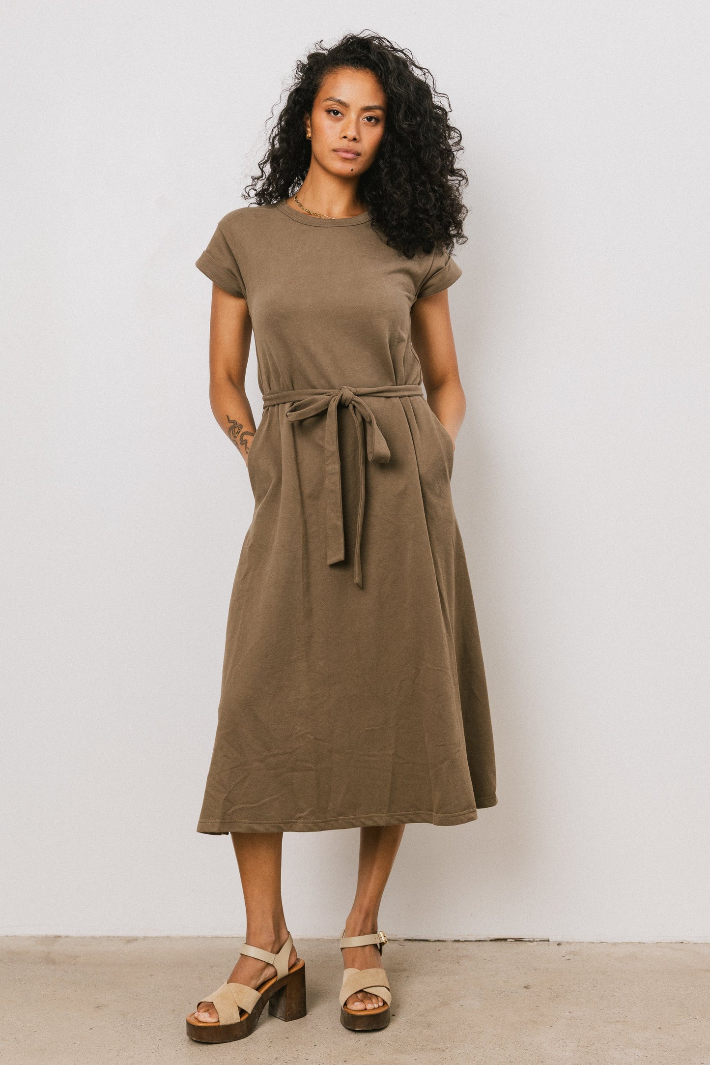 Saxton Maxi Dress in Olive FINAL SALE
