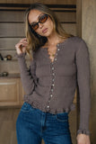 Warren Smocked Blouse in Brown