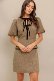 MADEMOISELLE MODE TWEED MINI DRESS