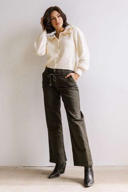 Maureen Collared Cardigan in Oatmeal FINAL SALE