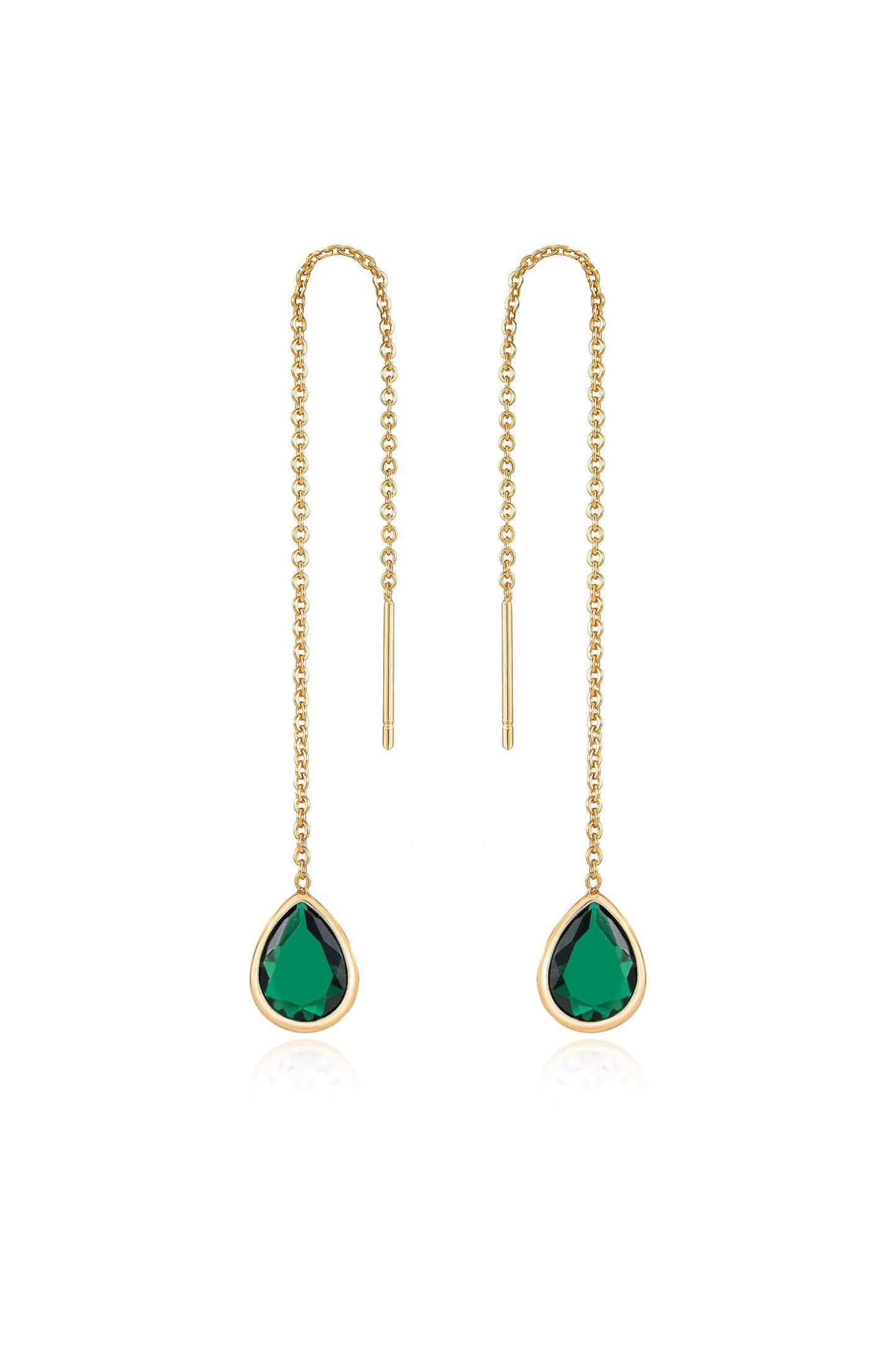 Barely There Chain and Crystal Dangle Earrings