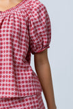 Ambree Gingham Button Up Top