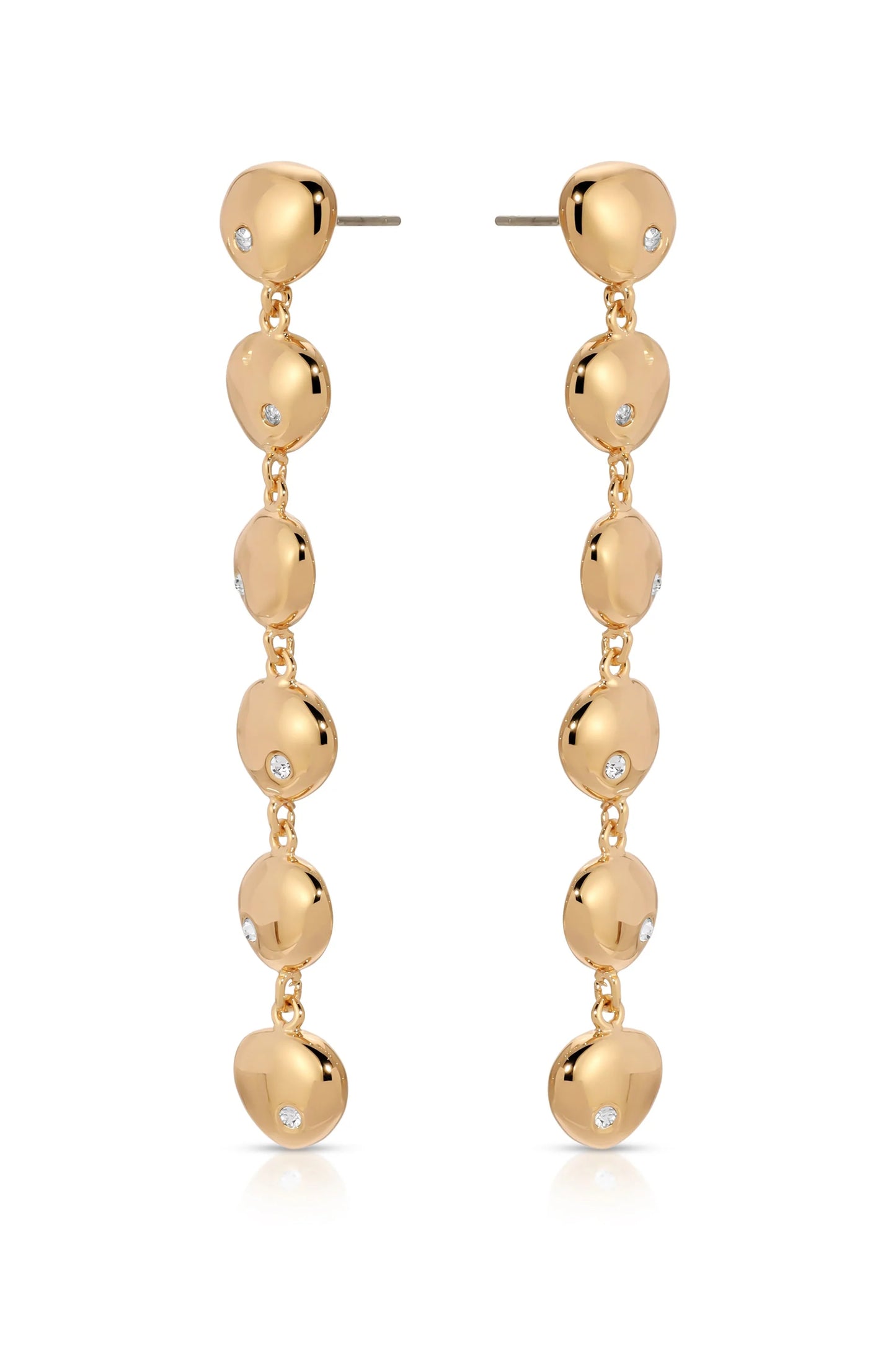 Polished Pebble Linear Dangle Earrings